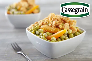 Image recette Crumble parmesan de Petits Pois Carottes Cassegrain  au curry