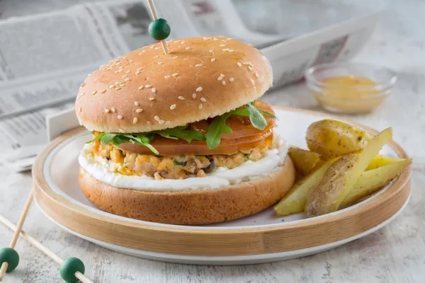 Image recette Burger nordique au saumon