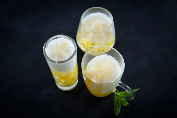 Image recette Tartare d'ananas Victoria au citron, espuma mojito