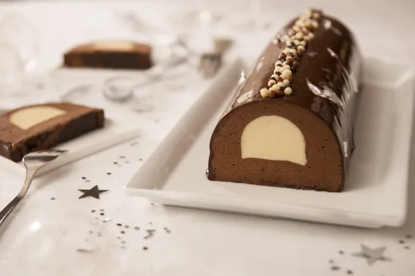 Image recette Bûche au chocolat et à la vanille Bourbon
