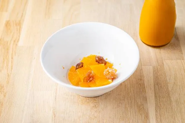 Image recette Velouté de mandarine à la cannelle et aux marrons glacés 
