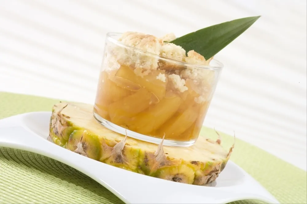 Image recette Crumble d'ananas au caramel et vanille bourbon