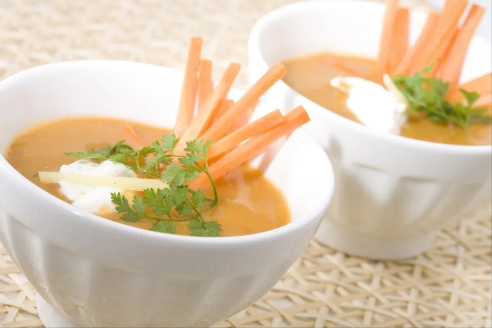 Image recette Crème rafraîchie de carottes au gingembre