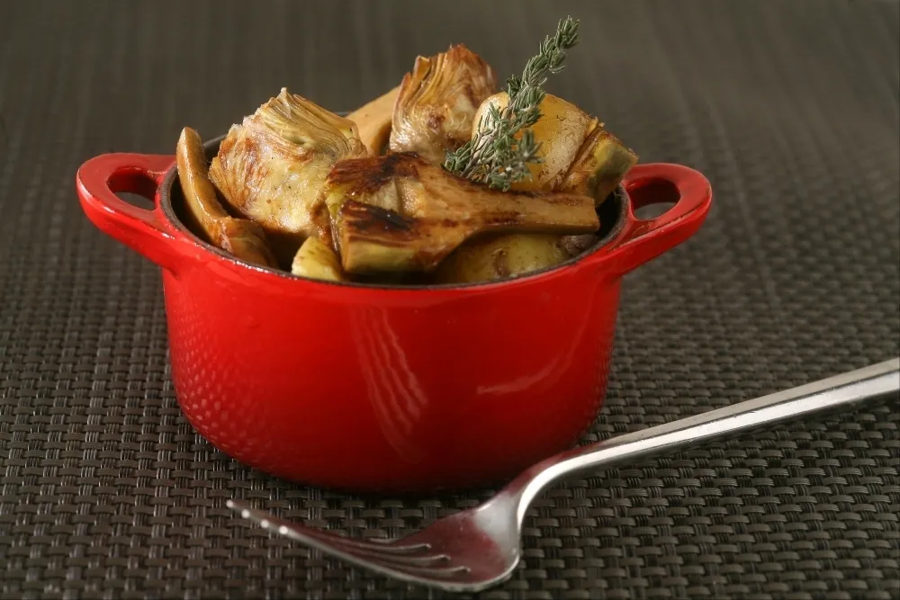 Image recette Fricassée de pommes de terre primeurs et artichauts à la sauge