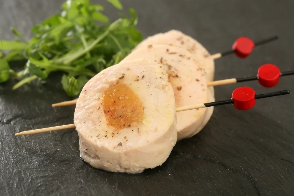 Image recette Brochette de volaille farcie au foie gras