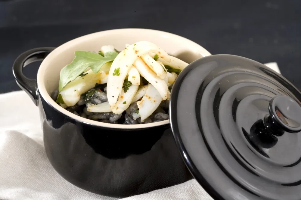 Image recette Blanc et noir de risotto aux calamars