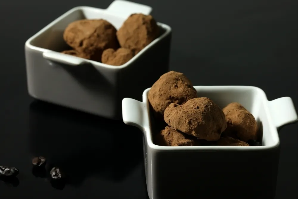 Recette Truffes au chocolat noir et café