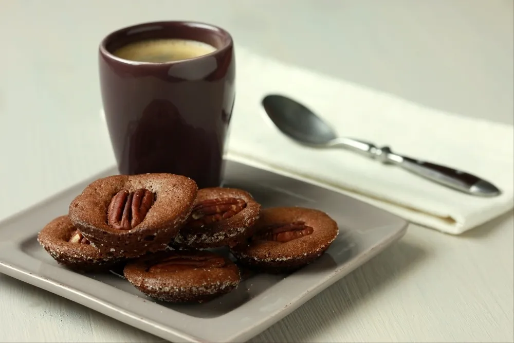 Image recette Mini-brownies au chocolat et aux noix de pecan