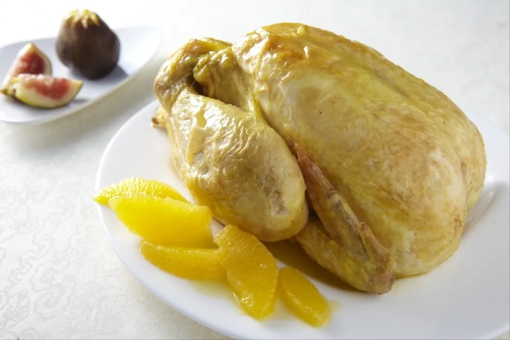 Image recette Poulet jaune rôti aux figues et à l'orange