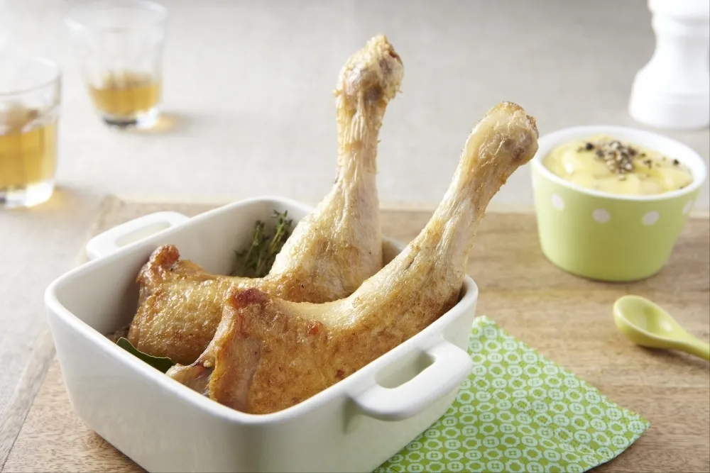 Recette Cuisse de poulet rôtie, mayonnaise aux poivres