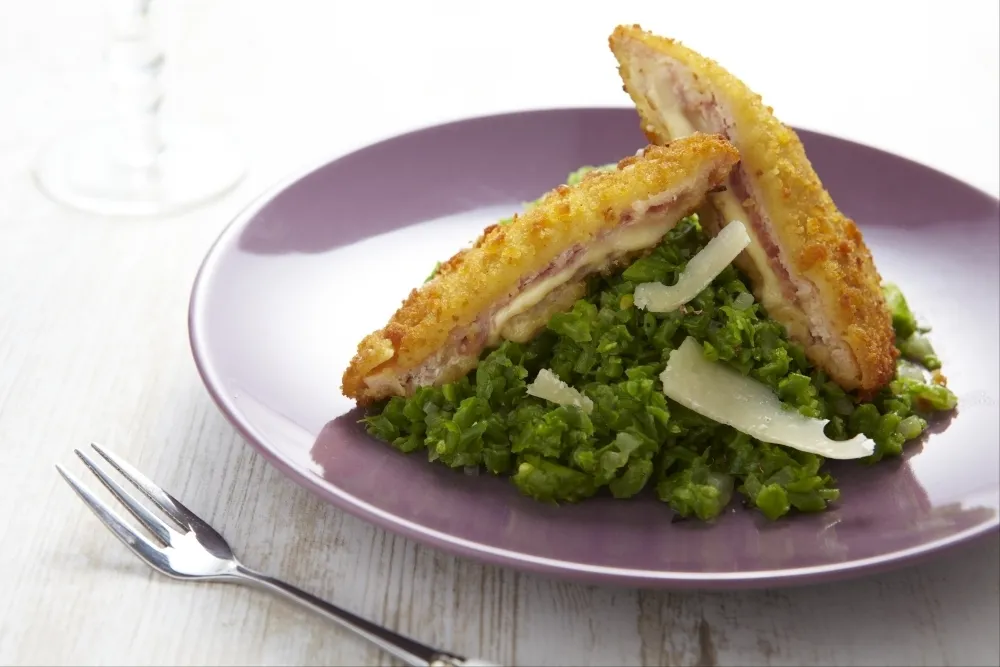 Image recette Cordon bleu et haricots verts comme un risotto