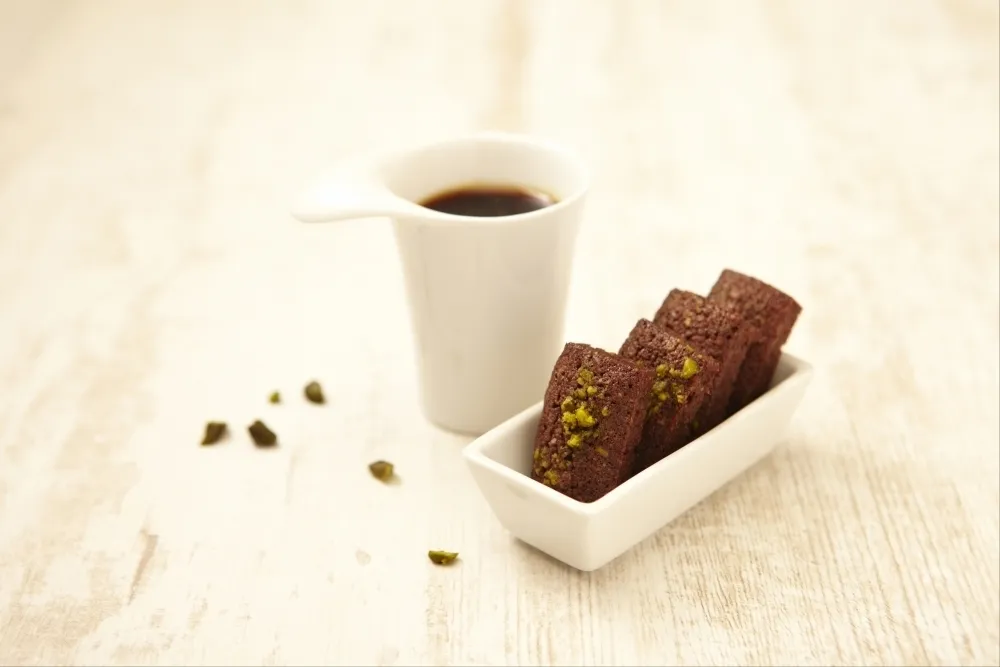 Image recette Financier cacao et pistache