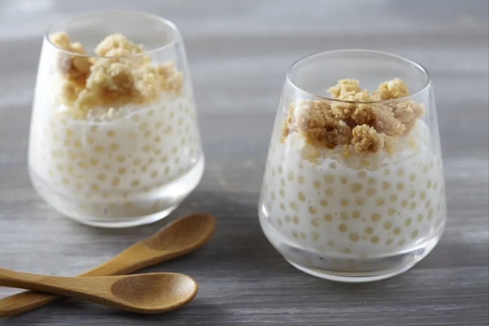 Recette Crumble de tapioca au lait de coco