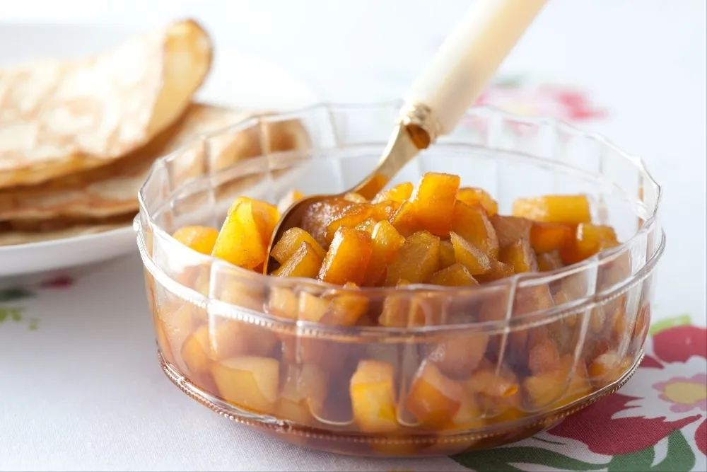 Image recette Garniture de pommes et poires au caramel