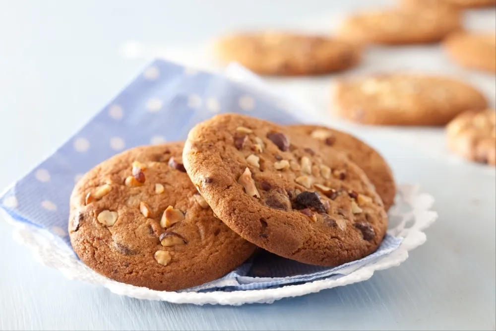 Image recette Cookies aux noisettes et chocolat