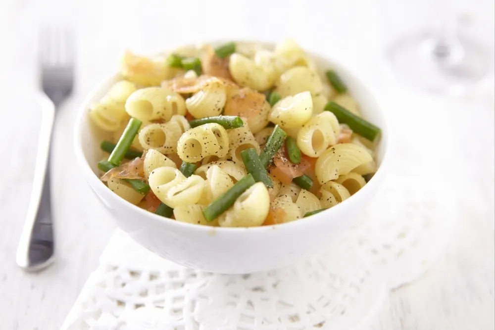 Image recette Salade de Mini Pipe Rigate au saumon fumé et aux haricots verts