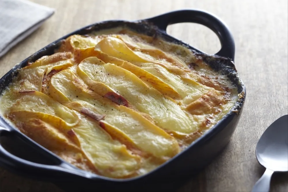 Image recette Gratin de poireaux et pommes de terre au reblochon
