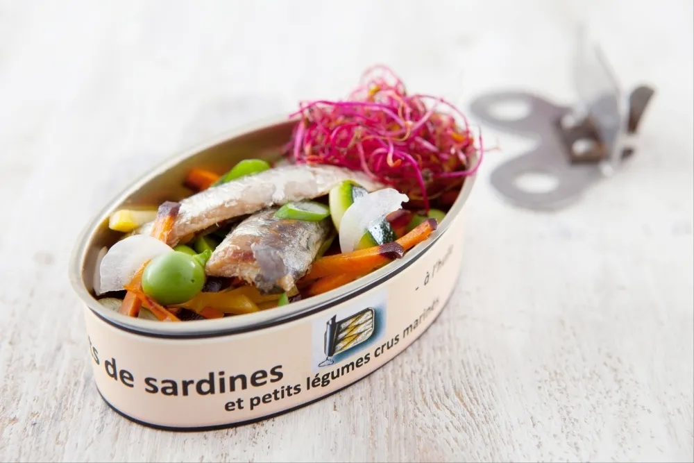 La sardine sans son huile - Filets de sardines et légumes marinés