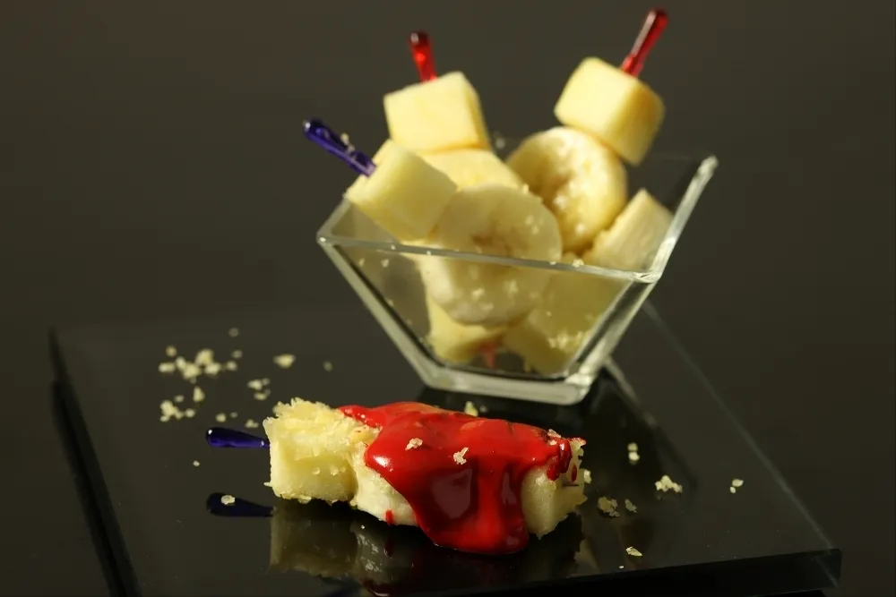 Image recette Brochettes de fruits pétillants enrobés de chocolat sanguin