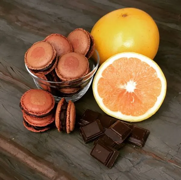 Image recette Macaron chocolat, marmelade de pamplemousses