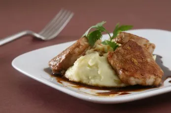 Image recette Mignon de porc sauce 2 moutardes, mousseline de céleri-rave