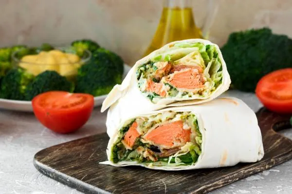 Wrap de saumon fumé