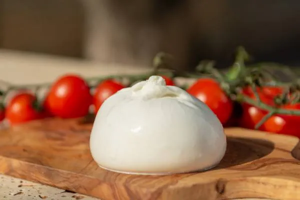 Recette Salade de tomates, crémeux de burrata, pesto basilic - mélisse