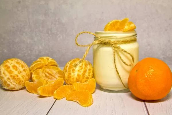 Image recette Crème clémentine, fruits de la passion et tuile à l'orange