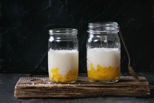 Image recette Perles de tapioca au lait de coco et à la mangue