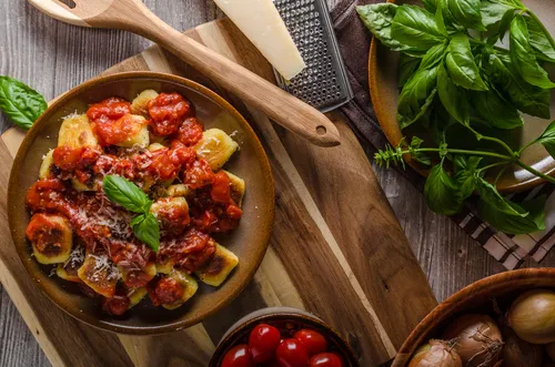 Image recette Gnocchis de pomme de terre, sauce tomate et mozzarella