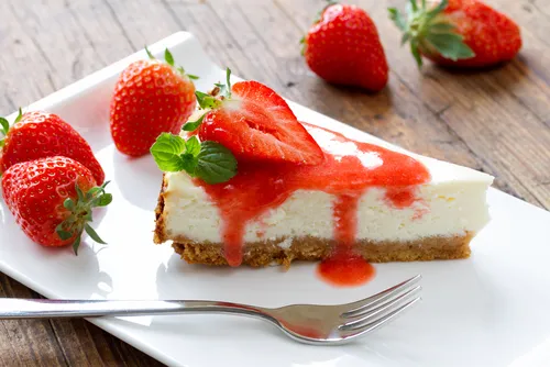 Image recette Cheesecake Américain, coulis de fruits rouges à la vanille
