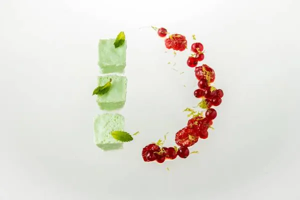 Image recette Panna cotta mentholée, salade de fruits rouges