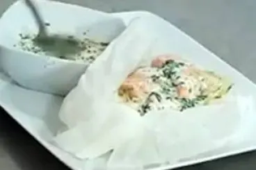 Image recette Papillote de saumon au fenouil, crème d'aneth