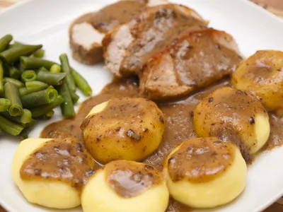 Image recette Kluski et rôti de porc