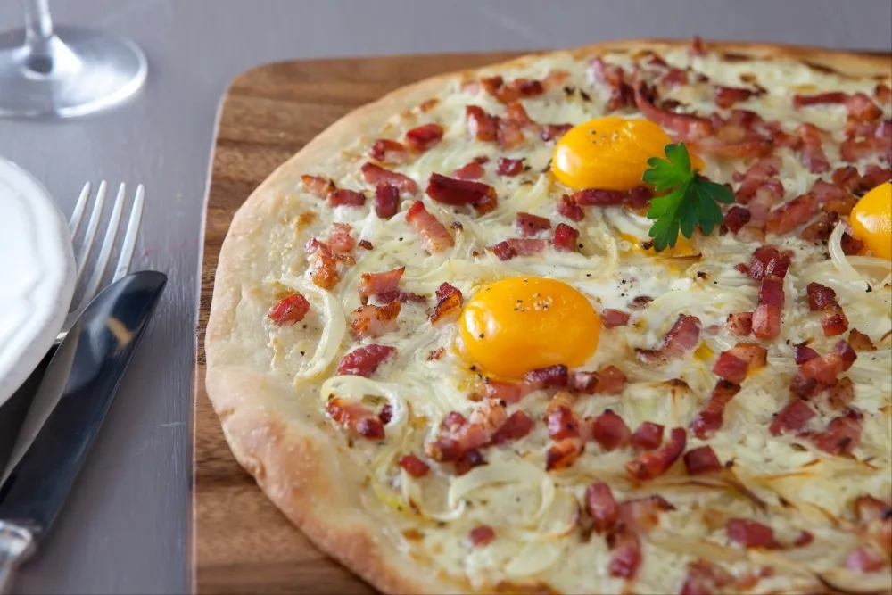 Recette Pizza carbonara
