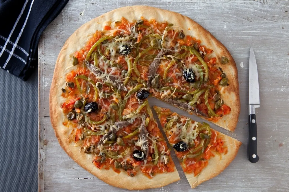 Image recette Pizza à la puttanesca