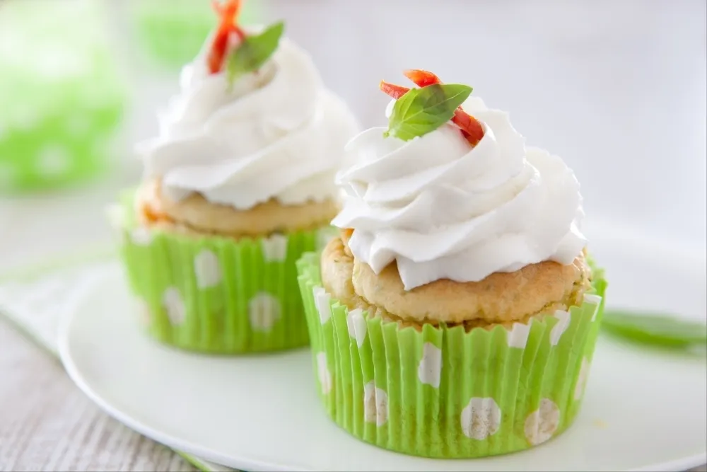 Cupcake au chèvre pistou et chorizo