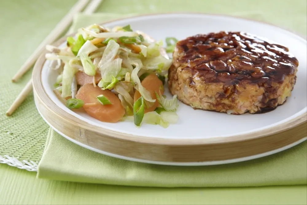 Image recette Saumon taillé au couteau façon Teriyaki, wok de légumes