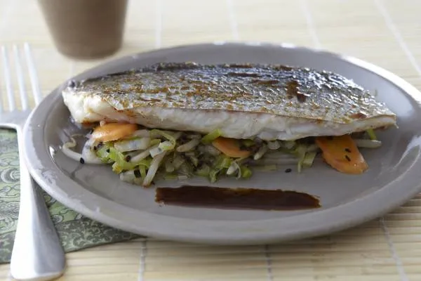 Image recette Filet de daurade, légumes à la japonaise