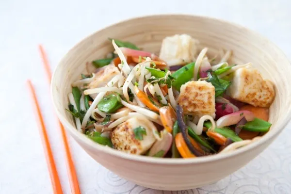 Image recette Wok de légumes au gingembre, tofu végétarien