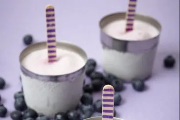 Image recette Petits esquimaux au yaourt et aux myrtilles