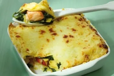 Image recette Lasagne au saumon et aux épinards