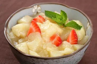 Image recette Compote de poires et fraises