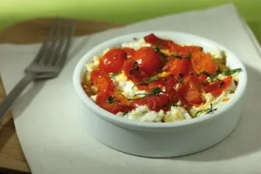 Image recette Gratin de macaroni à la ricotta et tomates cerise