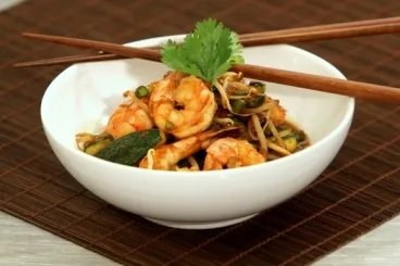 Image recette Sauté de crevettes à l'asiatique
