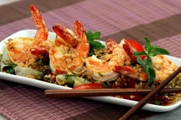 Image recette Salade de crevettes à la thaï