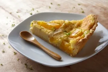 Image recette Tarte façon clafoutis mangue et citron vert