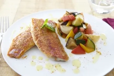Image recette Filets de rouget et légumes de Provence à l'huile d'olive