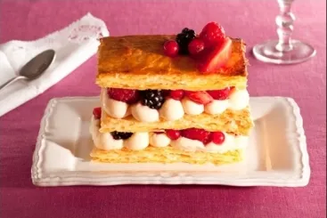 Recette Mille-feuille tiède aux fruits rouges