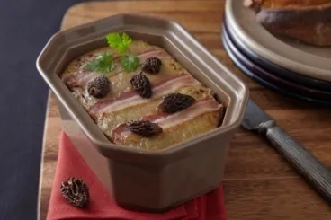 Image recette Terrine de volaille au foie gras et morilles